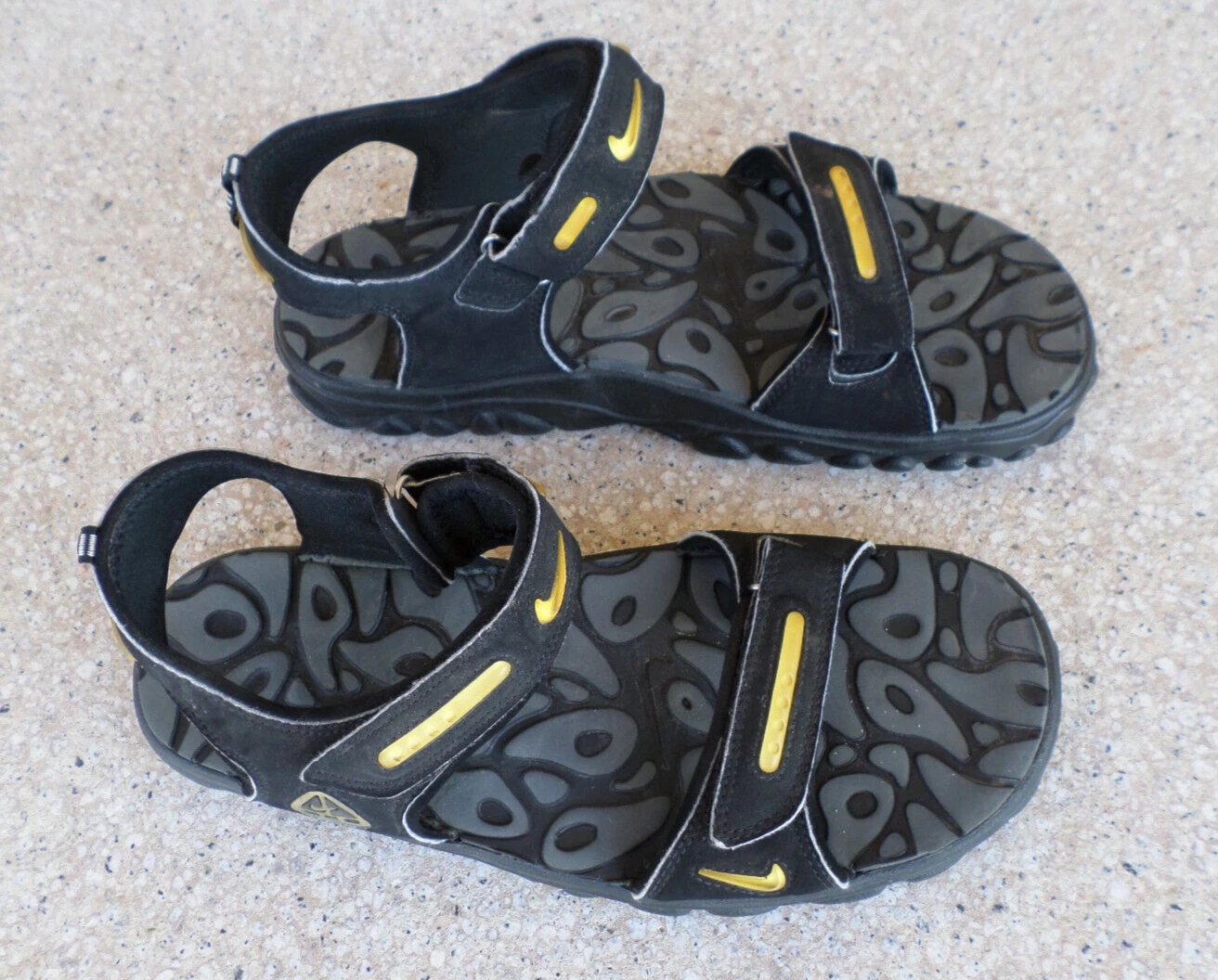 Vintage Sandali sportivi Nike ACG neri gialli gladiatore. 10 uomo