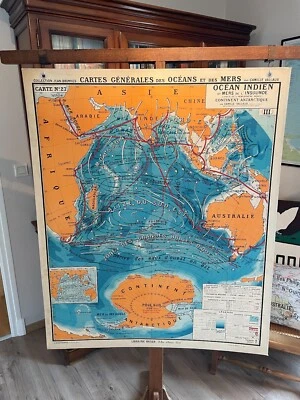 CARTE SCOLAIRE ANCIENNE HATIER (type VIDAL LABLACHE) - OCEAN INDIEN - Photo 1/4