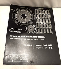 Marantz Bookshelves Speaker System Imperial 4B 4G Service Manual - Nice shape