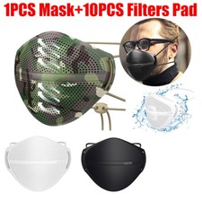 L/XL Face Mask Separate Nose Mouth Carbon Filters Purify Washable Reusable Mask