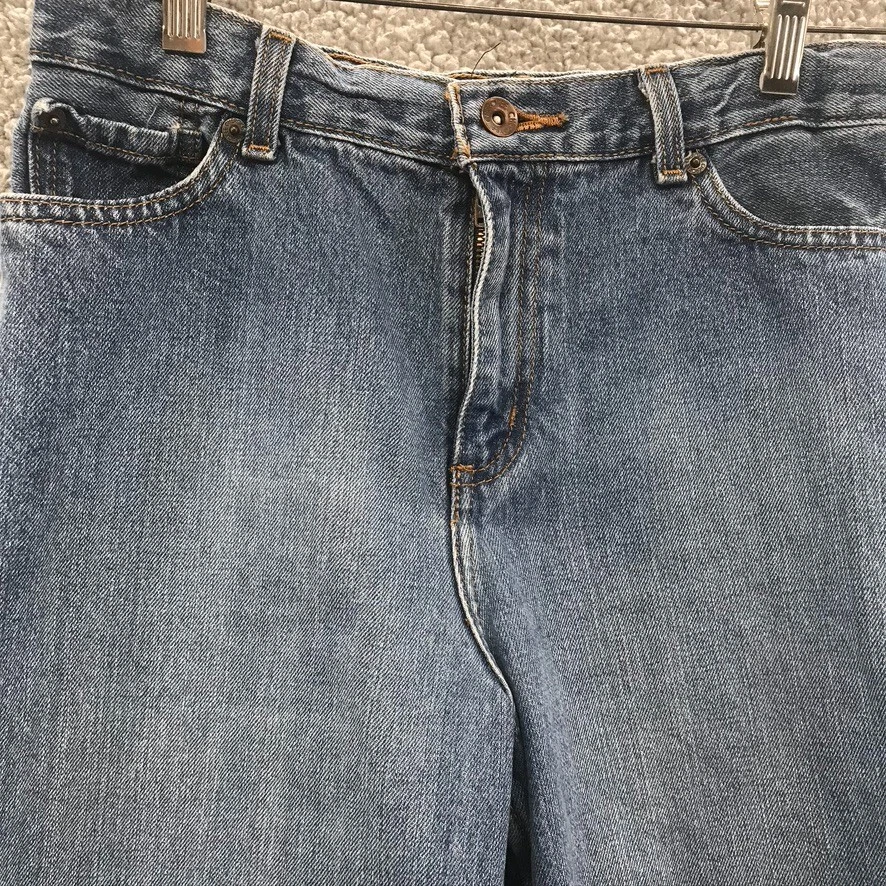 Pantalones de mezclilla Cherokee holgados cintura ajustable desgastados talla 8H Foto 2 de 4