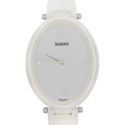 RADO　腕時計　レディース　ドレスウォッチ Rado Esenza Ceramic Leather White Diamond Dial Ladies Quartz Watch