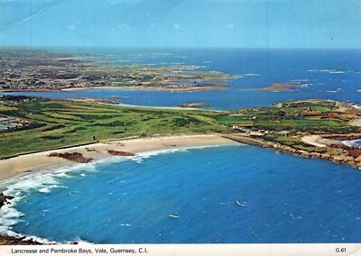 GUERNSEY POSTKARTE Lancresse & Pembroke Bays Vale Kanalinseln E.T.W.  Dennis