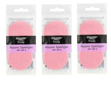 Equate 2 Piece Round Beauty Cosmetic Sponges Foundation Application 6 pcs