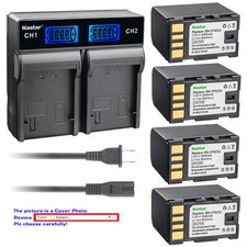 Kastar Battery LCD Rapid Charger for JVC BN-VF823 GZ-HM200 GZ-HM200BEK GZ-HM80