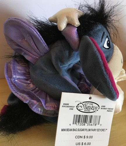 3 Disney Mini Bean Bag Eeyore Sugar Plum Fairy, 9" Cupid And 9” Reindeer,Vintage - Picture 4 of 4