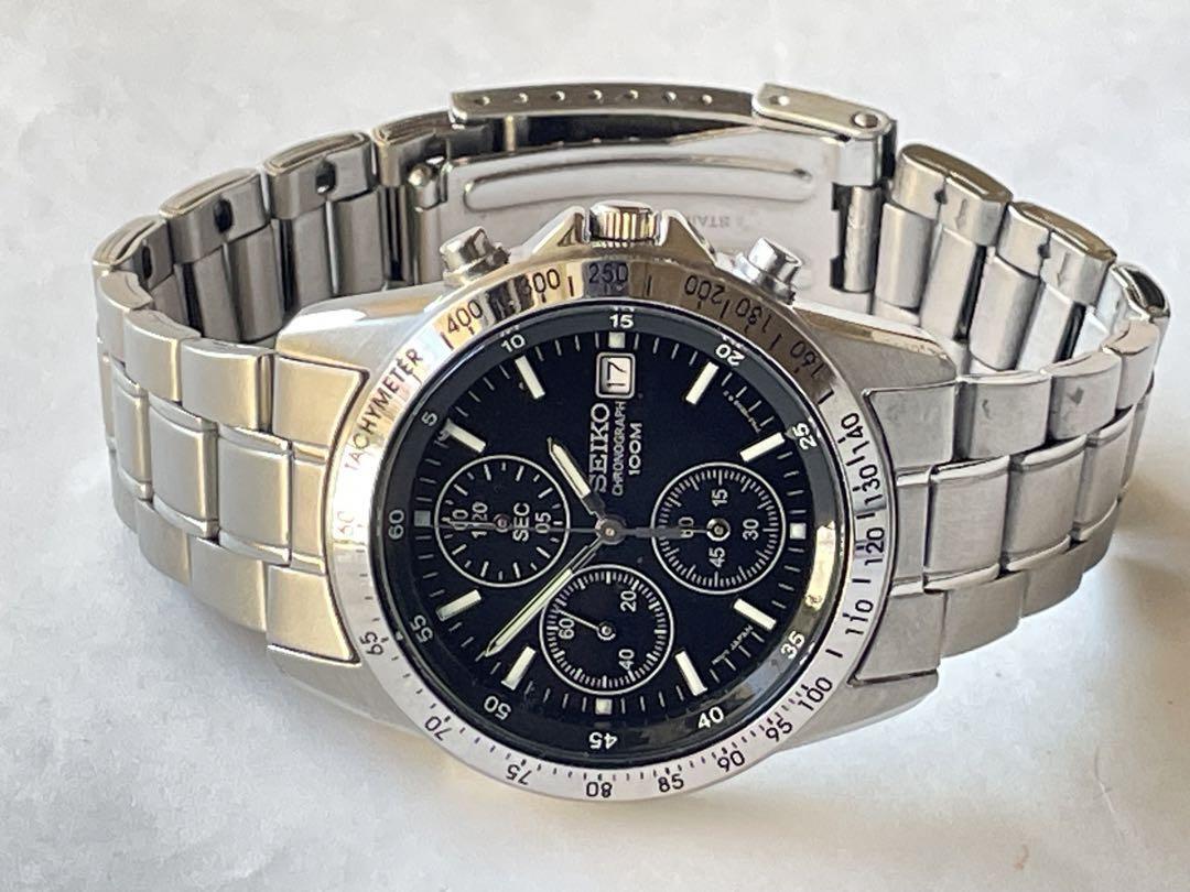 SEIKO Chronograph 7T92-0DW0 Men's Quartz Watch 100M
