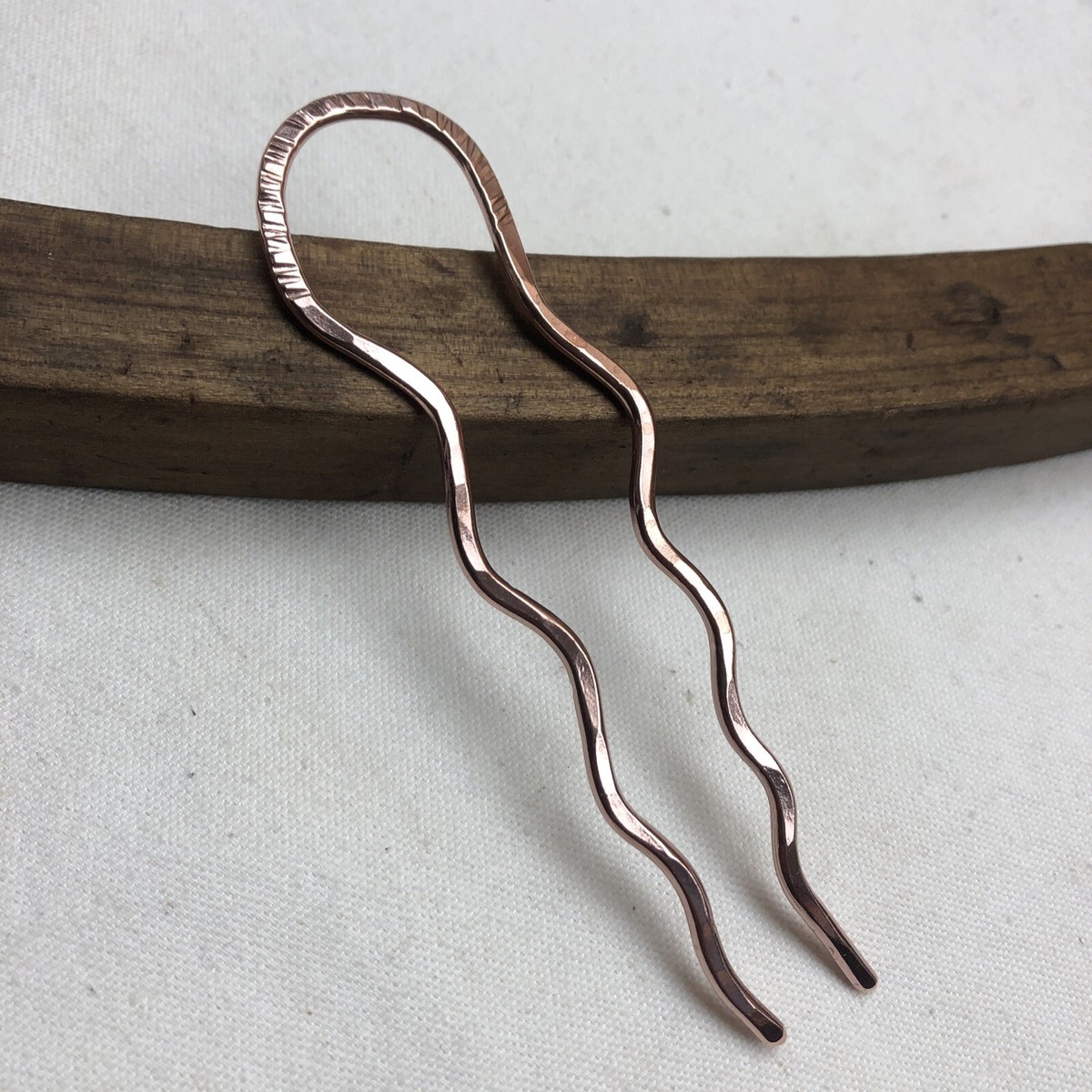 Handcrafted Hammered Copper Hair Fork Amazon.com: 5 main image 3