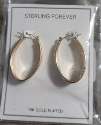 STERLING FOREVER AERIN CREOLEN.. 14 K VERGOLDET..NEU