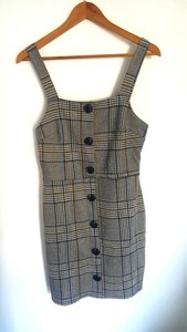 river island check pinafore