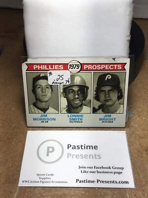 1979 Topps #722 Philadelphia Phillies 1979 Prospects Morrison/Smith/Wright (Roug