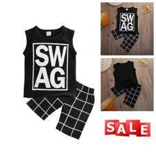 2pcs Newborn Toddler Infant Baby Boy Clothes T-shirt Top Shorts Kids Outfits Set