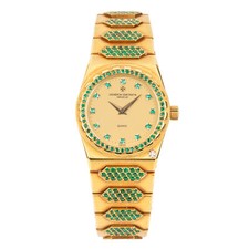 Vacheron Constantin 222 Ref.60501/415 18k Yellow Gold Green Diamonds Lady Watch