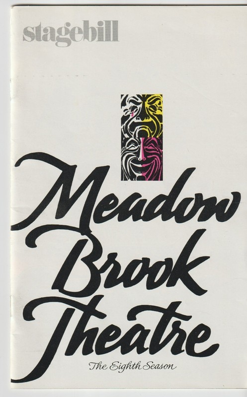 Stagebill Meadow Brook Theatre Eighth Season  -  I Do! I Do! May 1974