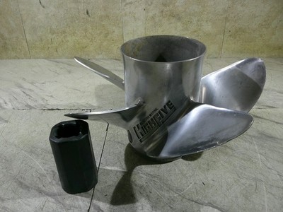 Used Mercury 48-815760-21 High Five Stainless Propeller 15 Spline 5 Blade (TB)