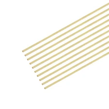 10Pcs Brass Round Wire 0.5mm x 400mm Assorted Half Hard Wire for Jewelry Making