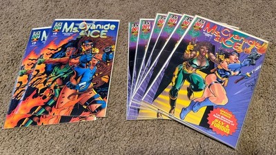 Ms. Cyanide & Ice Comic Lot (8) #0 x2 #1 x6 Blackout Comics Indie Series