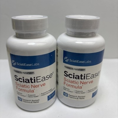 2X SciatiEase Sciatic Nerve Health Support Nerve Supplement 120 Caps Exp 12/2026