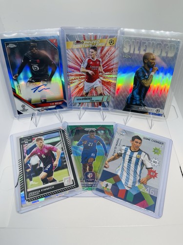 Soccer Card Lot Tim Weah Auto /150 Green Prizm Gyokeres Eto’o Di Maria Kimmich