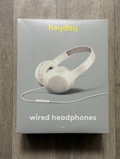 Heyday Wired Headphones White 3.5 mm aux plug Microphone with Remote