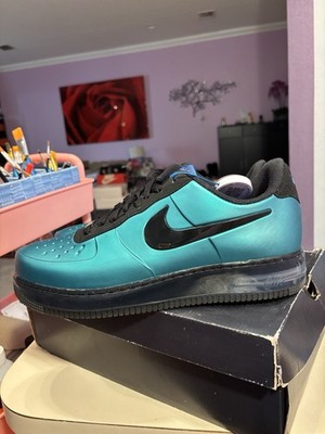 Size 11- Nike Air Force 1 Foamposite Pro Low Sea Green Black Rare CLEAN 