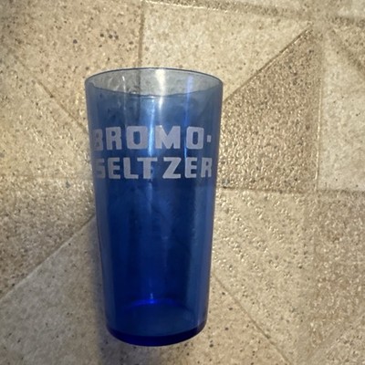 Bromo Seltzer Vintage Cobalt Blue Medicinal Glass 