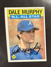 DALE MURPHY SIGNED AUTOGRAPHED 1986 TOPPS NL ALL STAR CARD #705 BRAVES PHILLIES