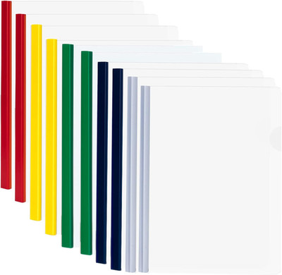10 Stück Klar A4 Sliding Bar Binder, A4 Kunststoff Bericht Abdeckungen, A4 Clip 