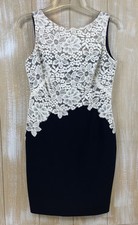 Lauren Ralph Lauren Dress Size 2P Navy Sleeveless Lace Detail
