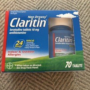Claritin 24hr Non-Drowsy  Allergy Medicine Tabs Loratadine, 10mg, 70 Ct