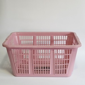 Vtg Rubbermaid Laundry Clothes Basket Pink Hamper 2965 Rectangular Plastic 1986
