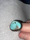 Vintage Old Turquoise Ring Sterling Silver Size 6  3/4  Please Read!!! — photo 4