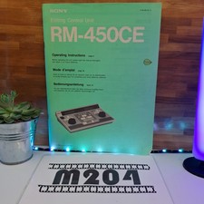 Sony RM-450CE Editing Control Unit Operating Instructions. VGC. bmay
