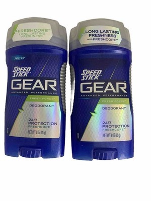 2- SPEED STICK GEAR FRESH FORCE DEODORANT 24 HOUR 3 oz Discontinued  NEW