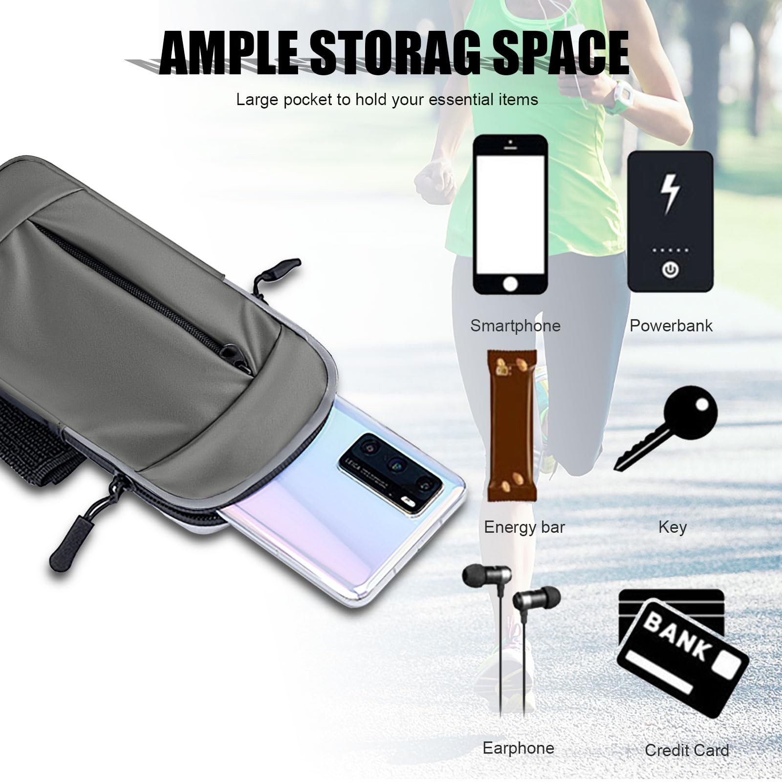 Phone Holder for Running Armband for iPhone Armband 16 15 14 13 12 11 Pro Max