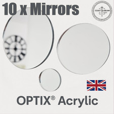 Acrylic Mirror Discs x 10 | Various Sizes | Craft, DIY, Wall Decor