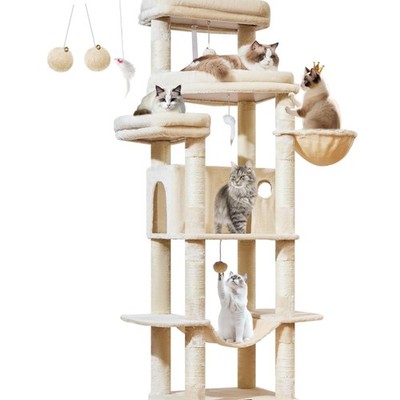Maine Coon MS034M MS034M 180 cm Large XXL Cat Tree Stable Cat Tree with Cat H...