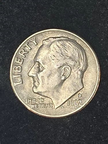 1982-D Roosevelt Dime — photo from the most recent tracked eBay sale
