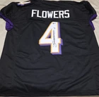Zay Flowers Baltimore Ravens Original Autographed Football Jersey Beckett Auth