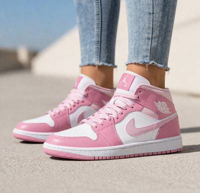 BQ6472/605 Women's Air Jordan Retro 1 Mid Casual Shoes | eBay