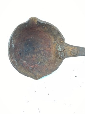 Hand Forged Vintage Cast Iron Ladle Double Spout 21 