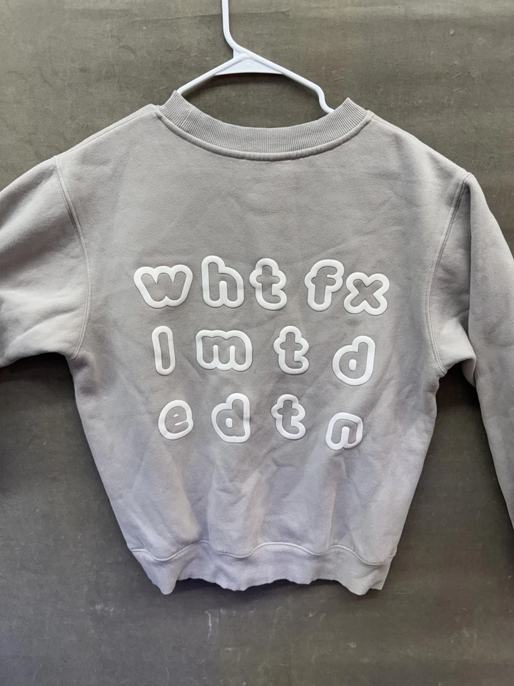 White Fox Sweatshirt Womens XS/S Gray Crewneck Limited Edition WHT FX Pullover - Image 4 of 4