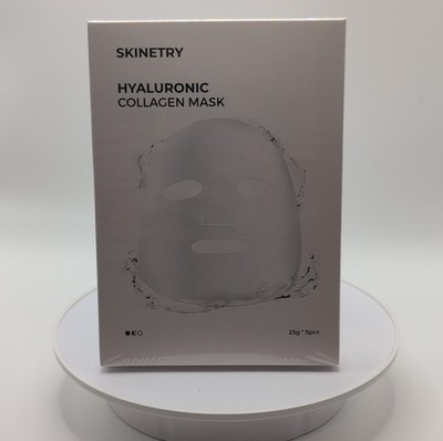 SKINETRY Hyaluronic Collagen Mask Sheet Hydrating Brightening Face 25g 5pcs