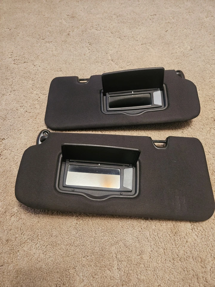 2009-2012 Ford Escape Mazda Tribute Mercury Mariner Sun Visor Set Black OEM - Image 3 of 4