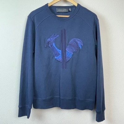 Rossignol Studio Sweatshirt Mens Medium Navy Blue Excellent Rooster Ski Graphic