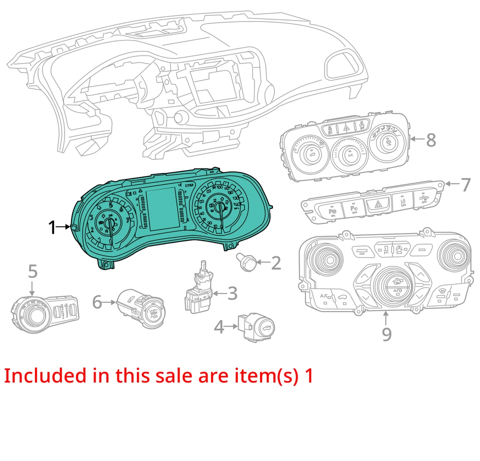 Cuadro de instrumentos velocímetro Chrysler 200 2015-2015 indicadores A2c87208905 XYCDB Foto 3 de 4