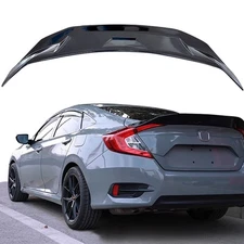For 2016-2021 10th Honda Civic Sedan Gloss Black HighKick Rear Trunk Spoiler