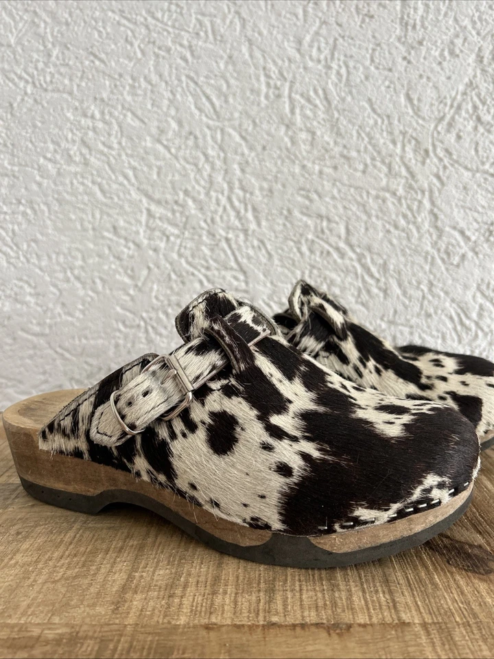 Fellclogs Kuhfell Holzclogs 40 Flexsohle NEUwertig Clogs Tracht  Fellschuhe - Bild 2 von 4