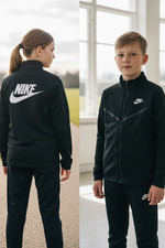Nike Sportswear Youth Large Tracksuit Set Black NWT Full Zip Jacket Pants