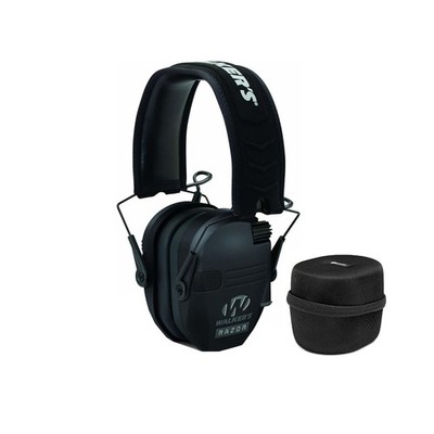 Walkers Game Ear Razor Muffs (Black) with Protective Case